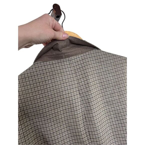 Lauren Ralf Lauren tan houndstooth blazer 44L - Picture 5 of 8